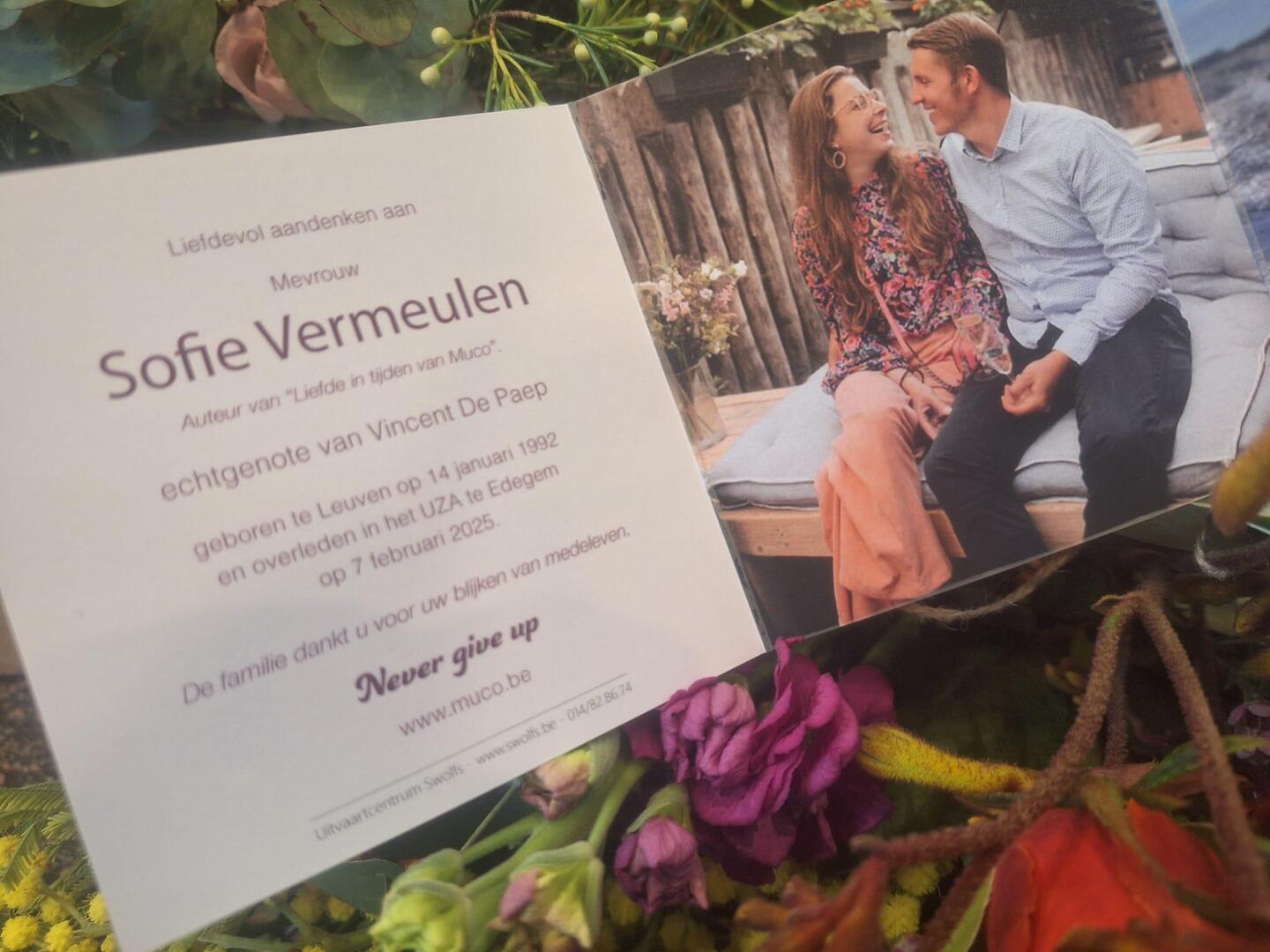 Sofie Vermeulen brengt postuum vervolg uit op ‘Liefde in tijden van ...