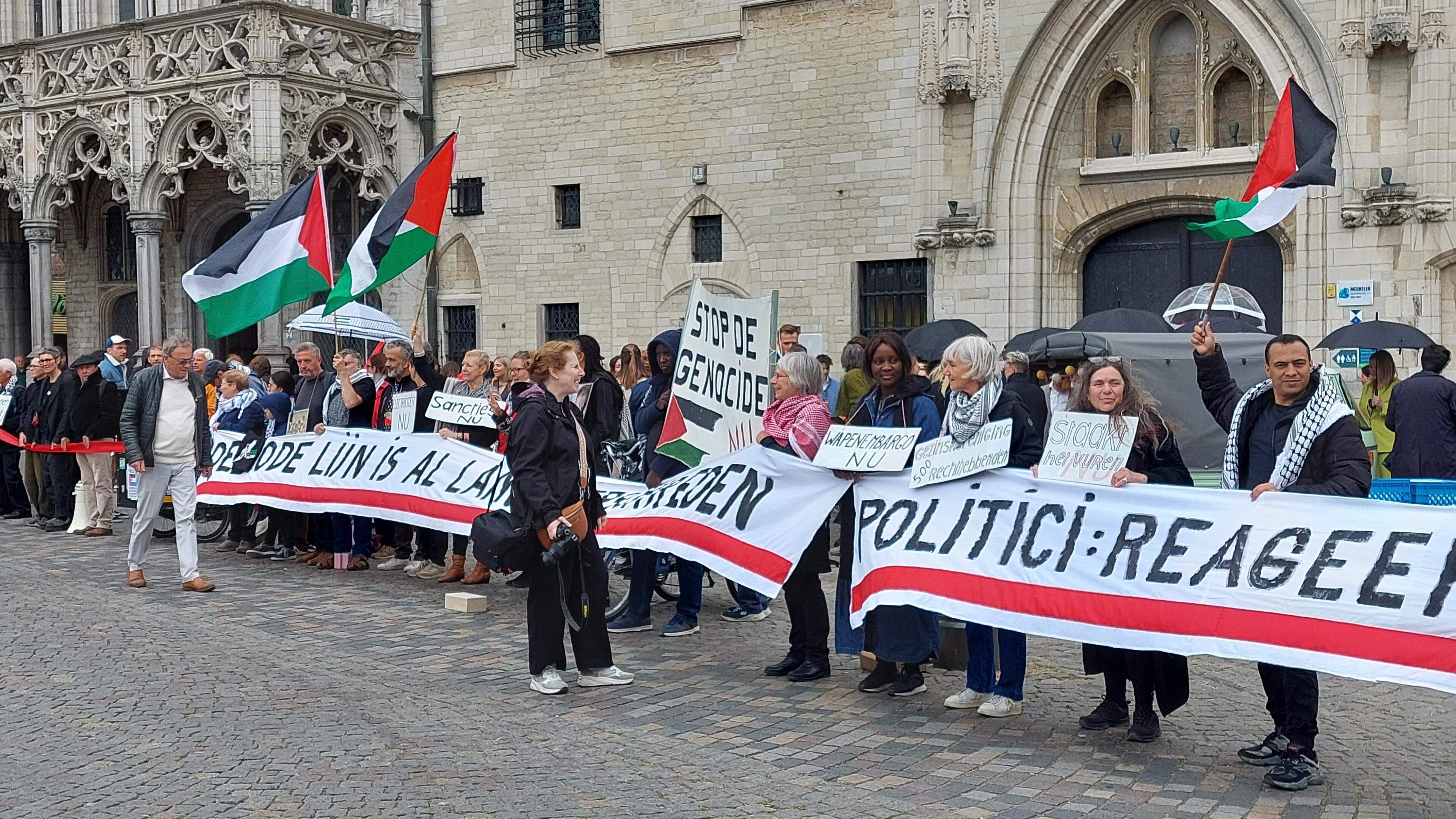 Mechelen for Palestine trekt ‘rode lijn’ op Grote Markt: “Oproep tot concrete actie tegen geweld in