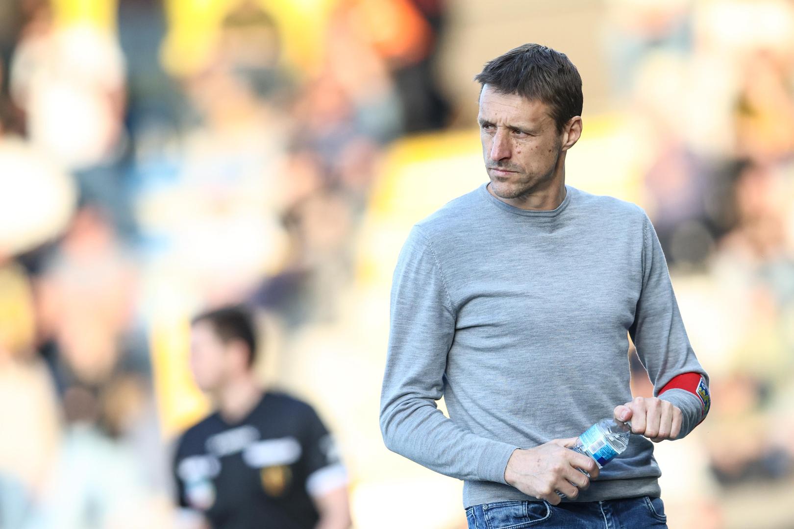 Westerlo's head coach Timmy Simons pictured during a soccer game between KVC Westerlo and RSC Anderlecht, Sunday 09 March 2025 in Westerlo, on day 29 of the 2024-2025 season of the "Jupiler Pro League" first division of the Belgian championship. BELGA PHOTO BRUNO FAHY