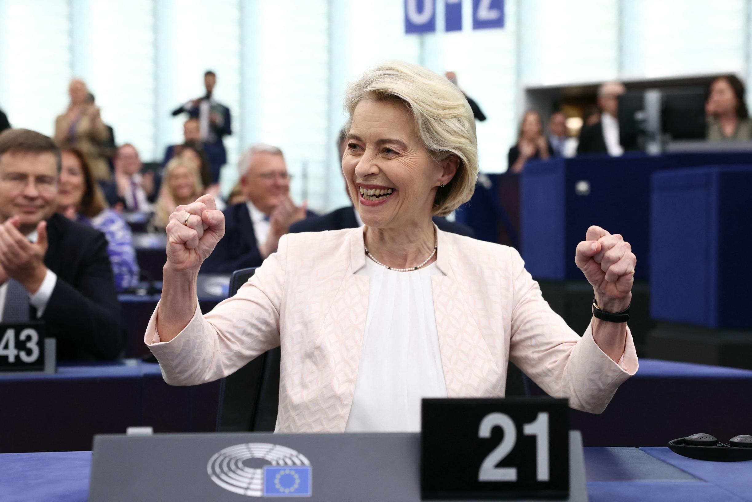 Veel kans dat haar speech de doorslag gaf: hoe Ursula von der Leyen toch de meerderheid van het Euro