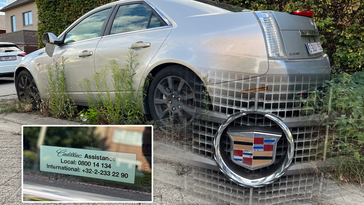 「Spookcadillac」の呪文のフランドルの自治体。これは2年間道端にありました。ワゴンはすぐに「失われたオブジェクト」ですか？