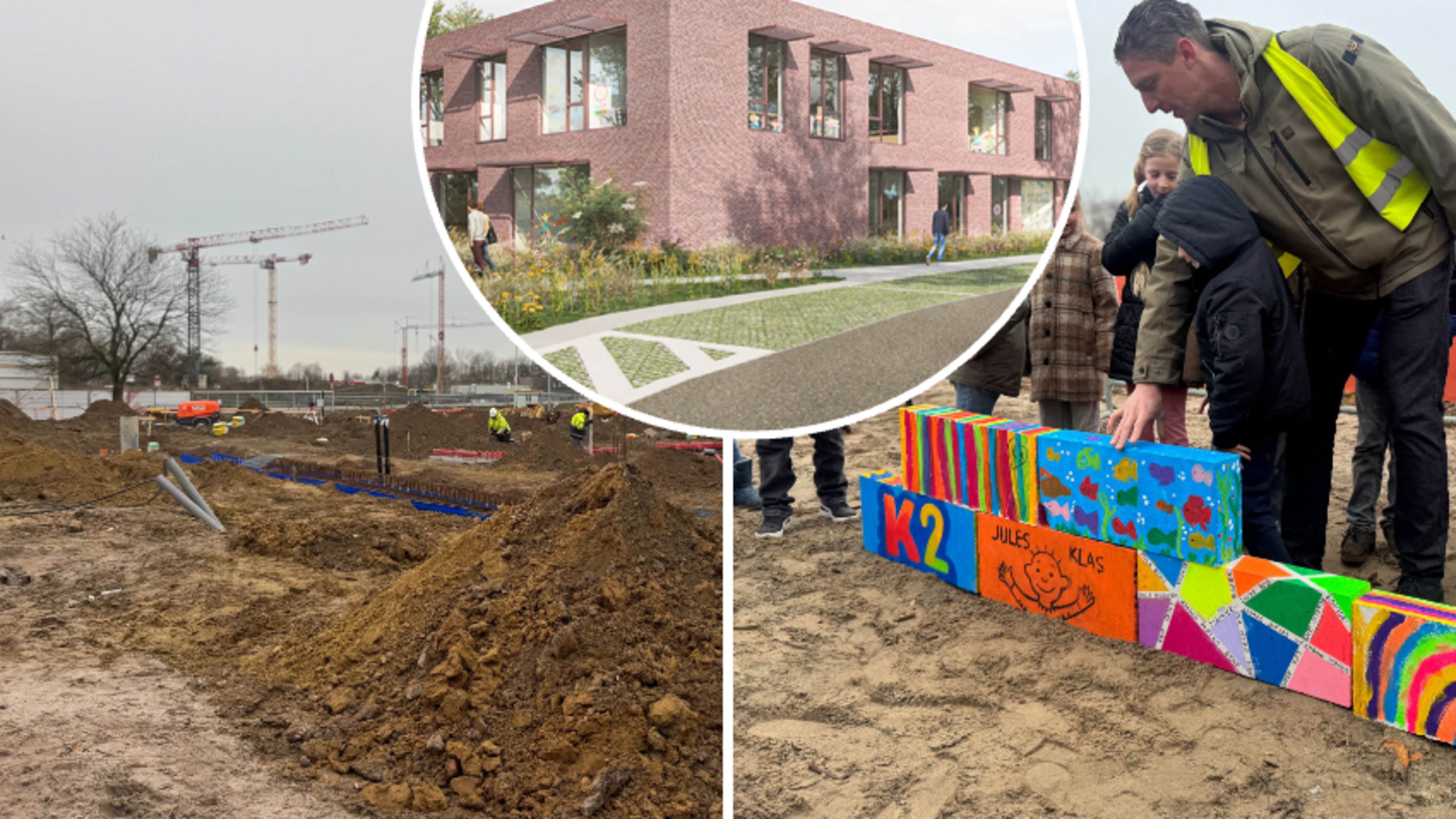 Eerste steen gelegd voor nieuwe campus basisschool GO! Kiliaan: “Meer dan een school, ook een ontmoe