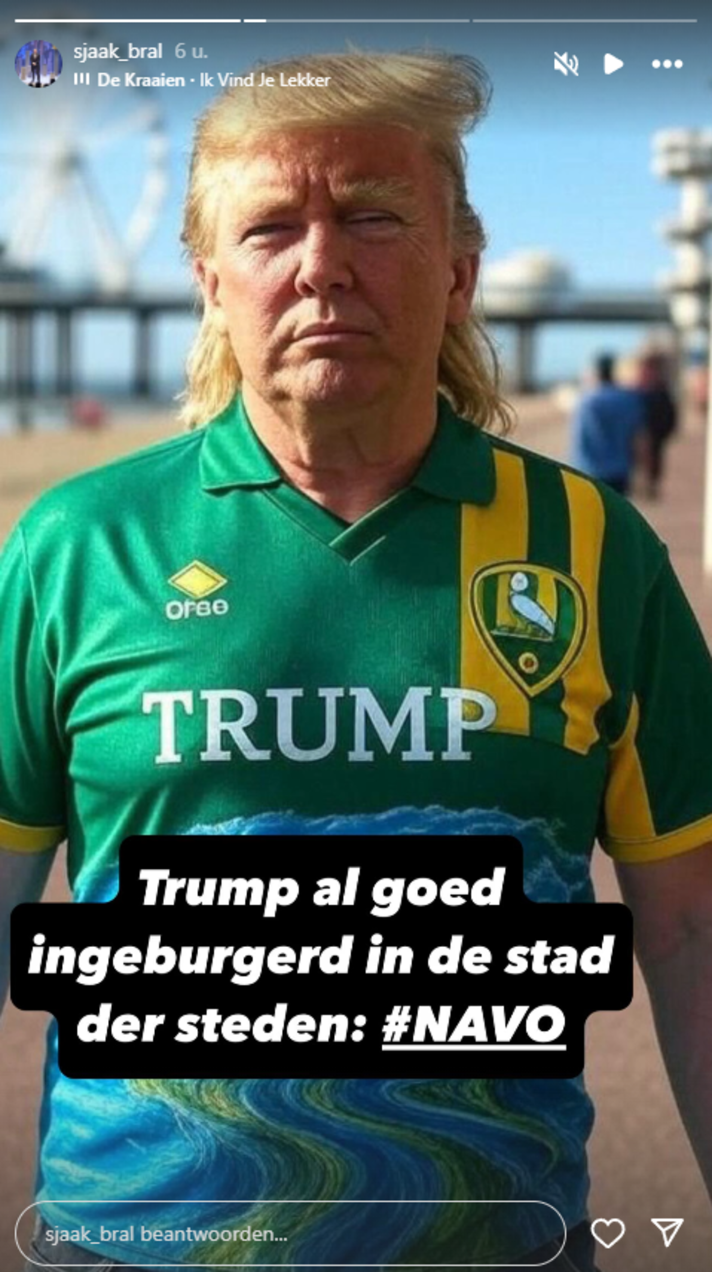 Hielden Trump en Willem-Alexander kussengevecht? Of haalden ze kroket ...