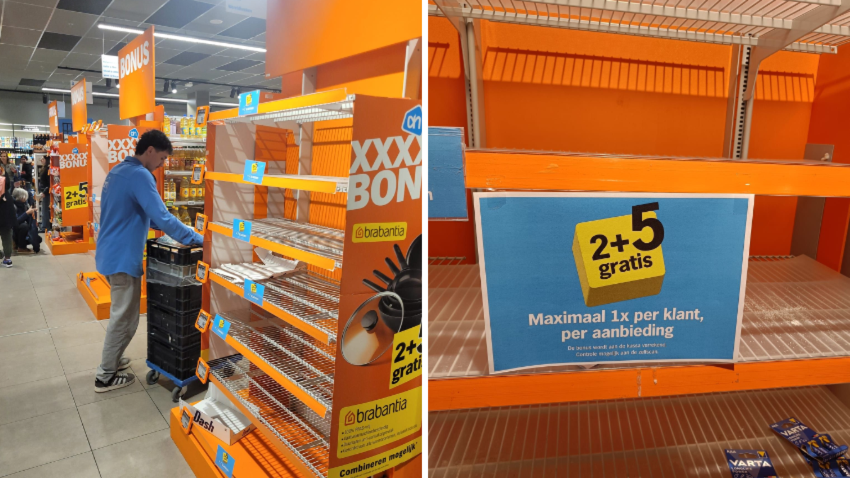 Geplunderde rekken en spanning in de lucht: promotiestunt Albert Heijn ...