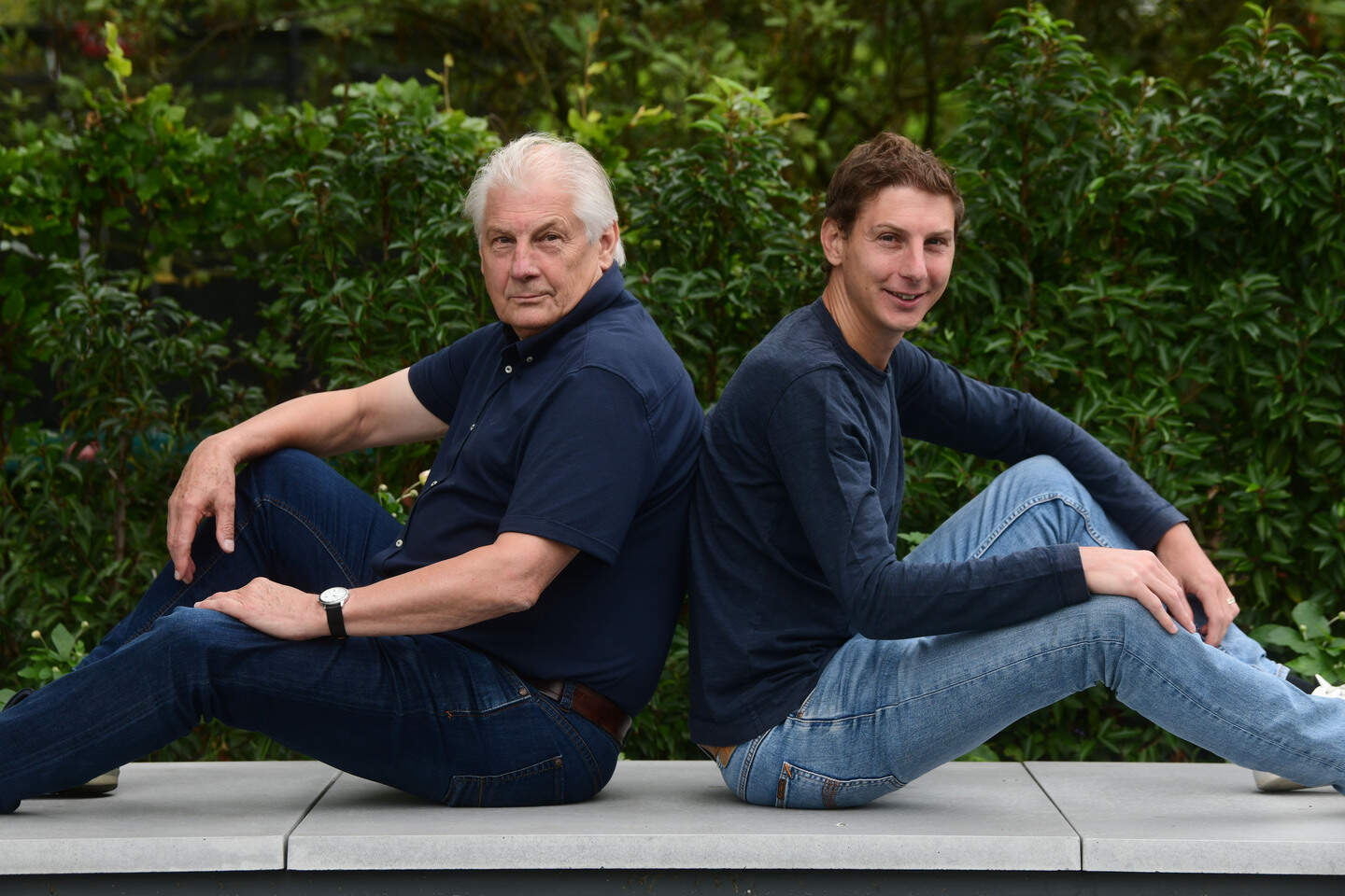 Jonas Boets (rechts) en zijn papa Herman, die meespeelde in de tv-reeks.