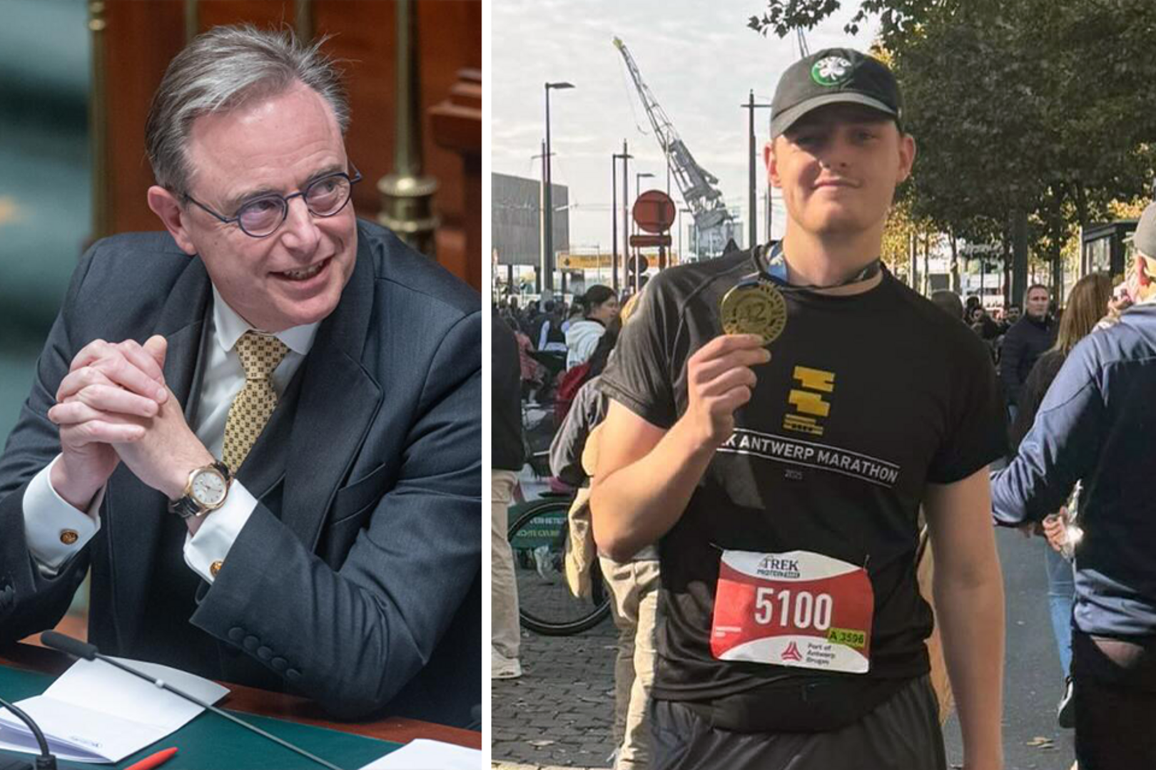 20-jarige zoon van Bart De Wever loopt eerste marathon uit: “Volgend jaar  hopelijk samen met zijn vader” | GVA