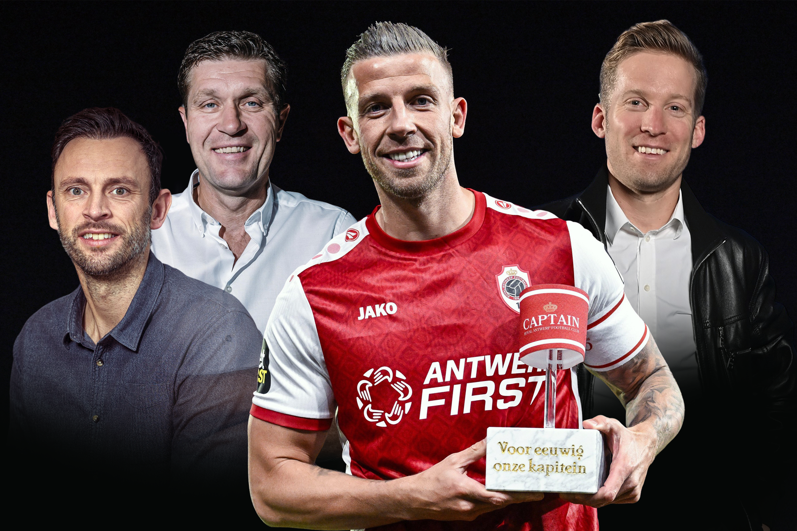 Toby Alderweireld neemt afscheid van de fans in het Bosuilstadion van voetbalclub Antwerp.