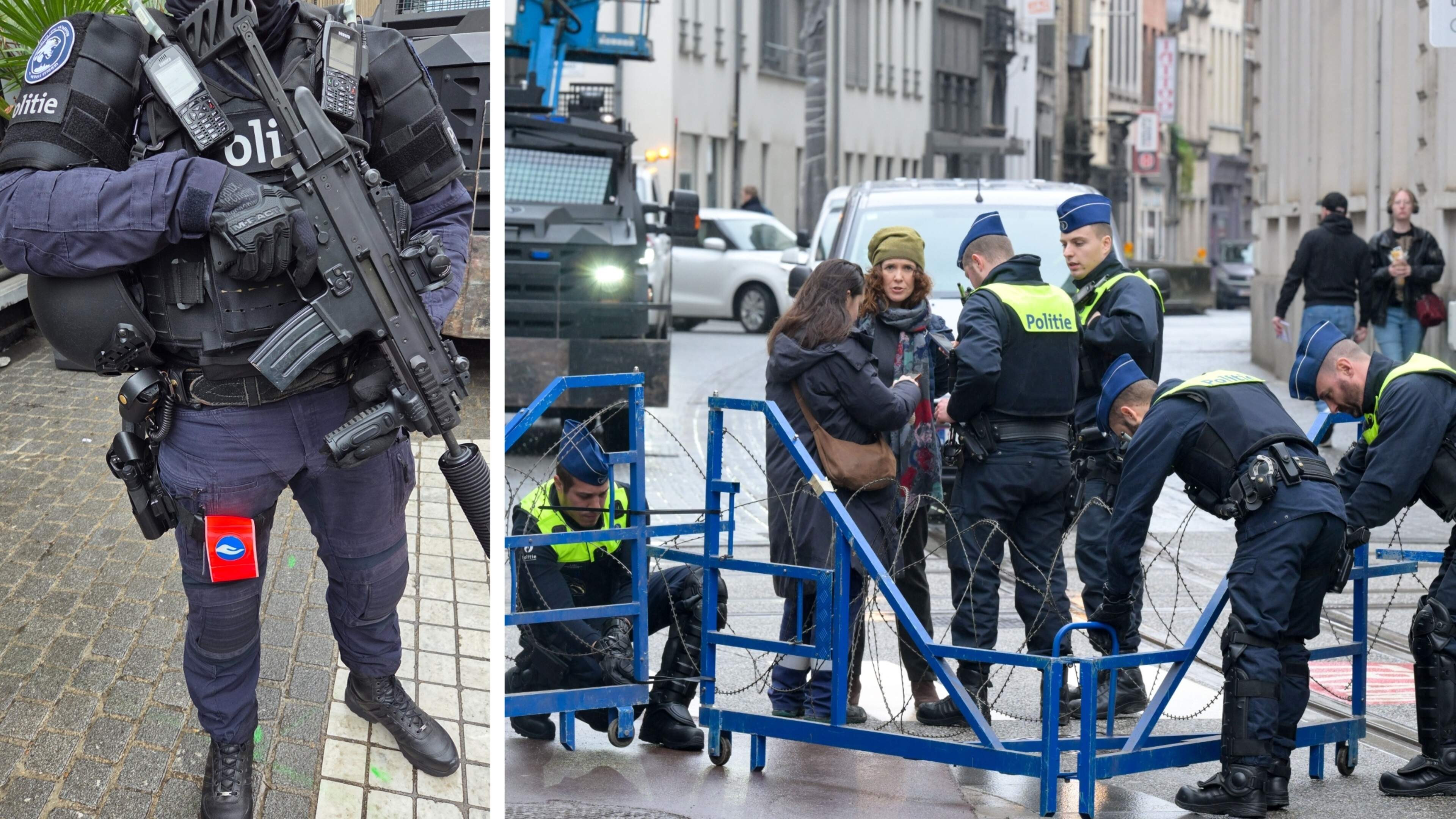 Antwerpenaars kijken hun ogen uit terwijl omgeving Handelsbeurs verandert in zwaarbewaakt fort: “Dit