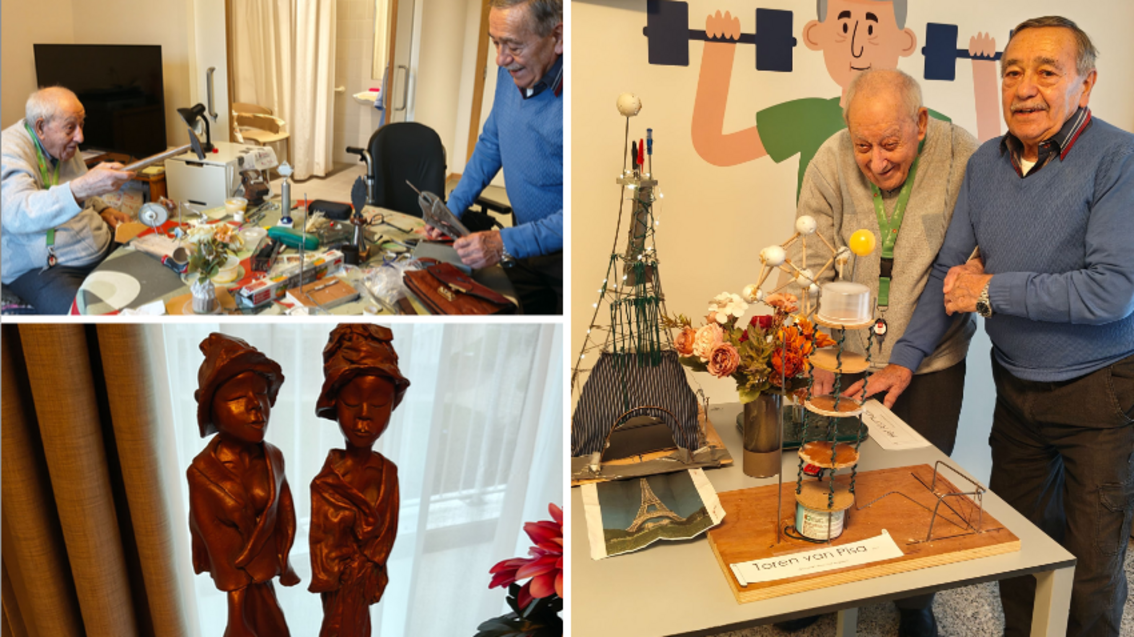 Blinde Staf (90) heeft tijdelijke kunstgalerij: “Waar anderen afval zien, voel ik kunst”