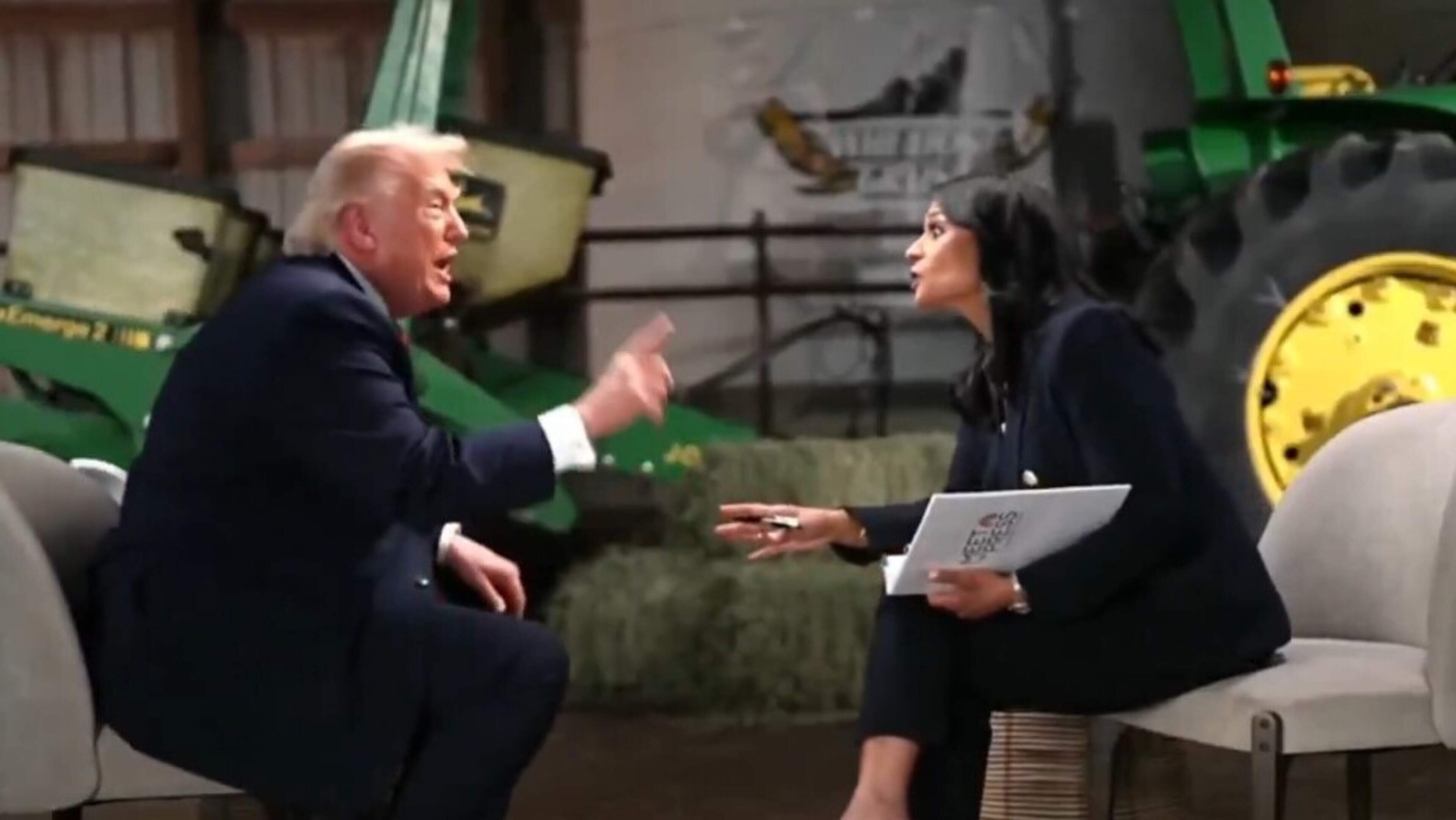 Trump noemt interviewster "corrupt of dom" en stormt weg na 