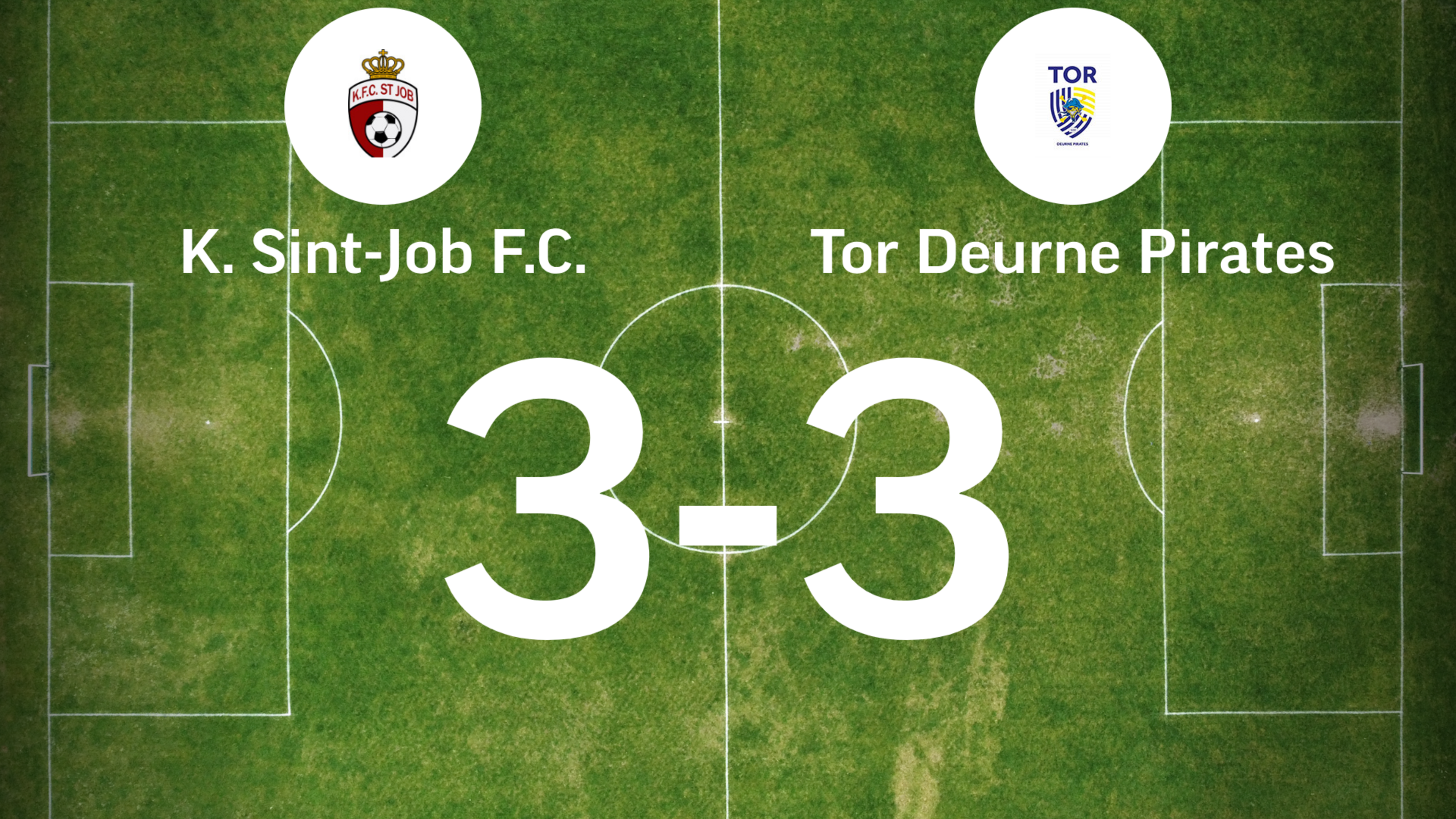 TOR Deurne Pirates en Sint-Job houden elkaar in evenwicht