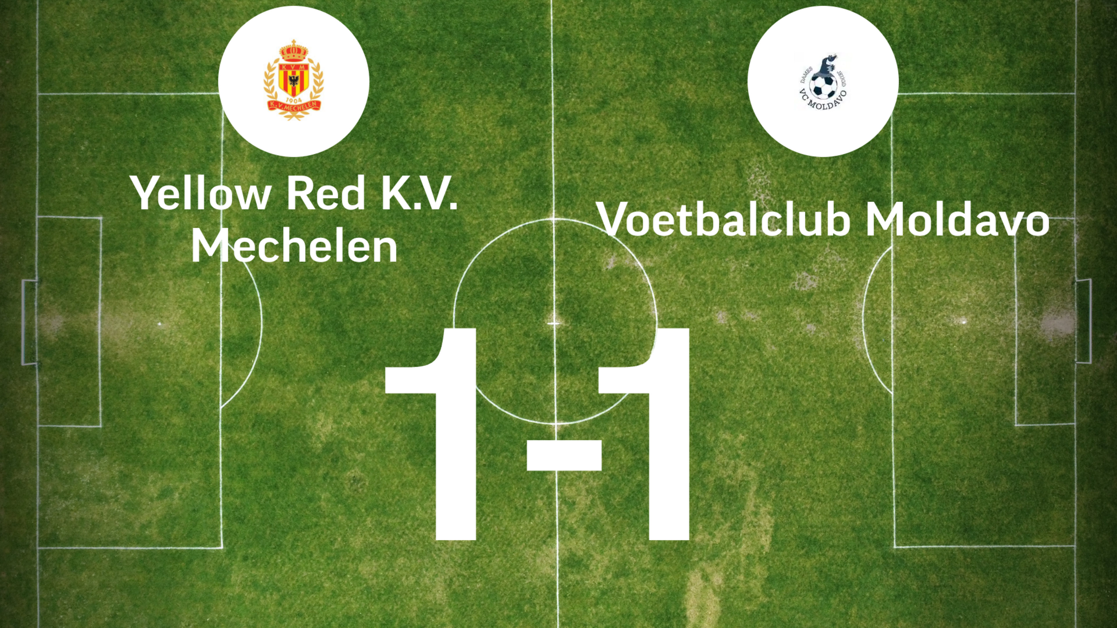 Jong KV Mechelen speelt thuis gelijk tegen Moldavo